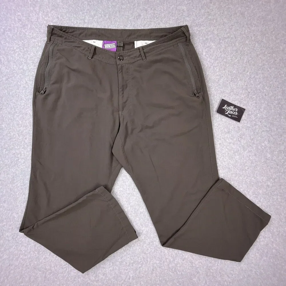 Clothing Arts P Cubed Pick Pocket Proof Nylon‎ Cargo Pants Mens Sz 36 x 30 Brown